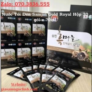 Nước Tỏi Đen Samjin Gold Royal Hộp 30 gói x 70ml Nuoc Toi Den Samjin Gold Royal Hop 30 goi x 70ml 3