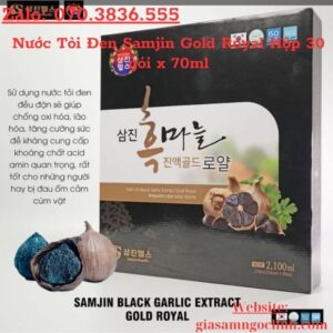Nước Tỏi Đen Samjin Gold Royal Hộp 30 gói x 70ml