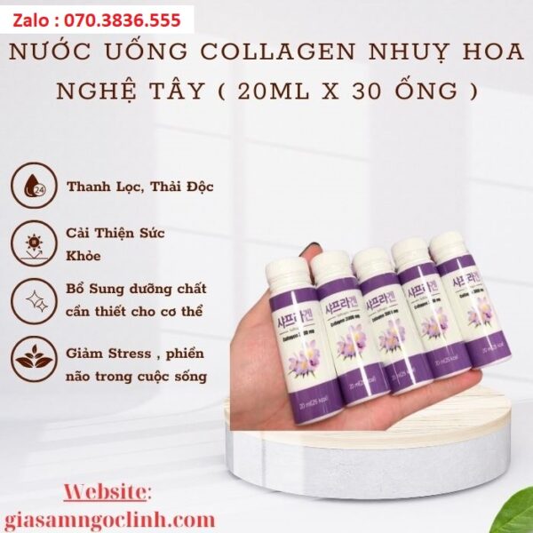 Nước Uống Collagen Nhuỵ Hoa Nghệ Tây 20ml x 30 ống