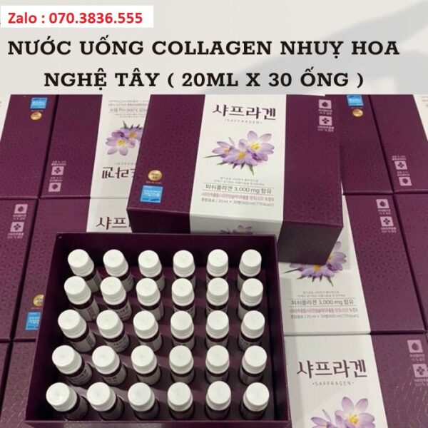 Nước Uống Collagen Nhuỵ Hoa Nghệ Tây 20ml x 30 ống