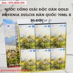 Nuoc Uong Giai Doc Gan Gold Hovenia Dulcis Han Quoc 70ml x 30 goi 2
