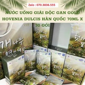 Nước Uống Giải Độc Gan Gold Hovenia Dulcis Hàn Quốc 70ml x 30 gói