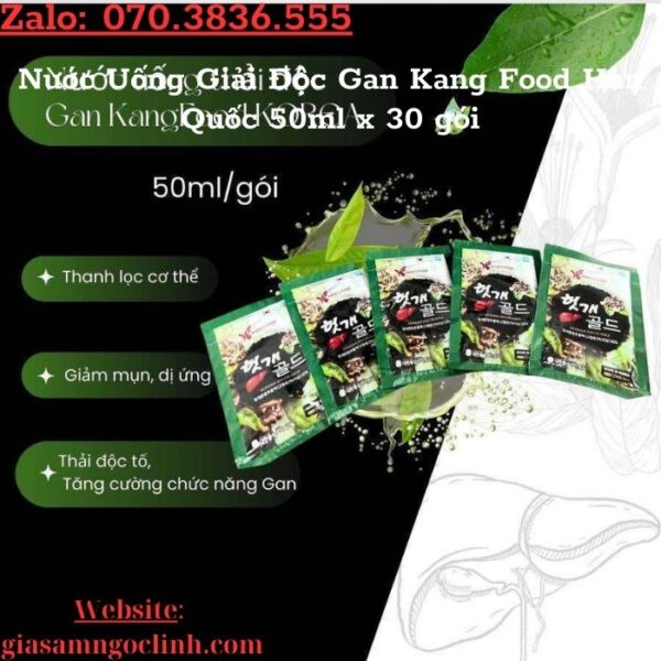 Nước Uống Giải Độc Gan Kang Food Hàn Quốc 50ml x 30 gói