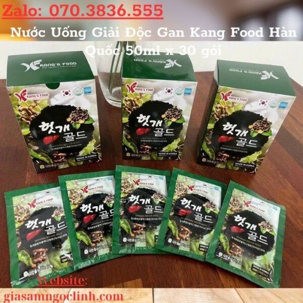 Nước Uống Giải Độc Gan Kang Food Hàn Quốc 50ml x 30 gói