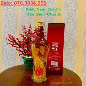Rượu Sâm Táo Đỏ Hàn Quốc Chai 1L