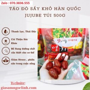 Táo Đỏ Sấy Khô Hàn Quốc Jujube Túi 500g Tao Do Say Kho Han Quoc Jujube Tui 500g 1