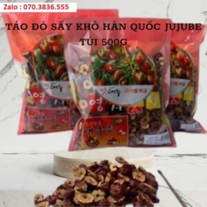 Táo Đỏ Sấy Khô Hàn Quốc Jujube Túi 500g Tao Do Say Kho Han Quoc Jujube Tui 500g 2