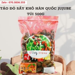 Táo Đỏ Sấy Khô Hàn Quốc Jujube Túi 500g Tao Do Say Kho Han Quoc Jujube Tui 500g 3