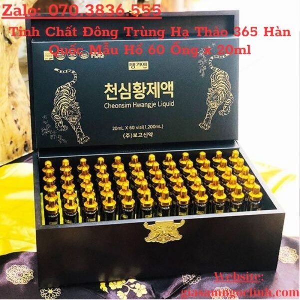 Tinh Chất Đông Trùng Hạ Thảo 365 Hàn Quốc Mẫu Hổ 60 Ống x 20ml