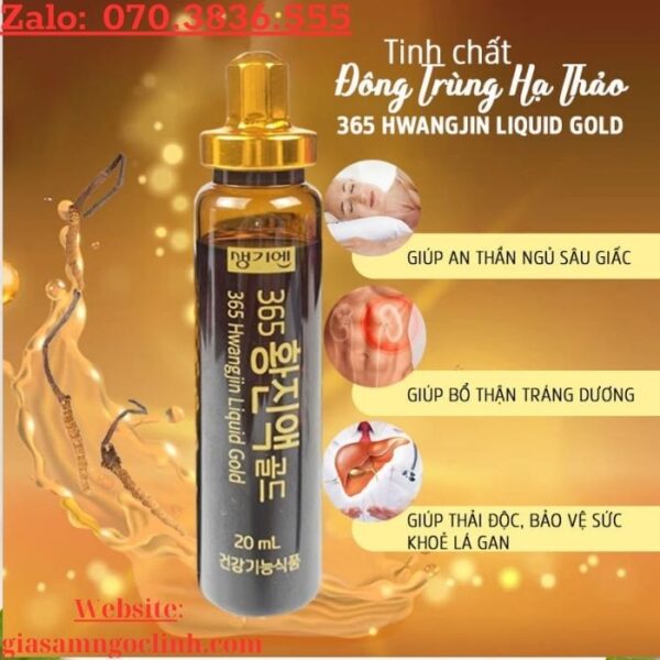 Tinh Chất Đông Trùng Hạ Thảo 365 Hwangjin Liquid Gold 60 ống x 20ml