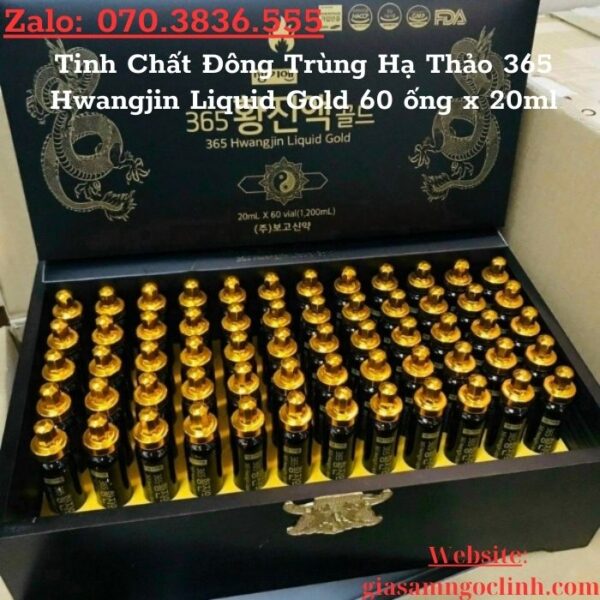 Tinh Chất Đông Trùng Hạ Thảo 365 Hwangjin Liquid Gold 60 ống x 20ml