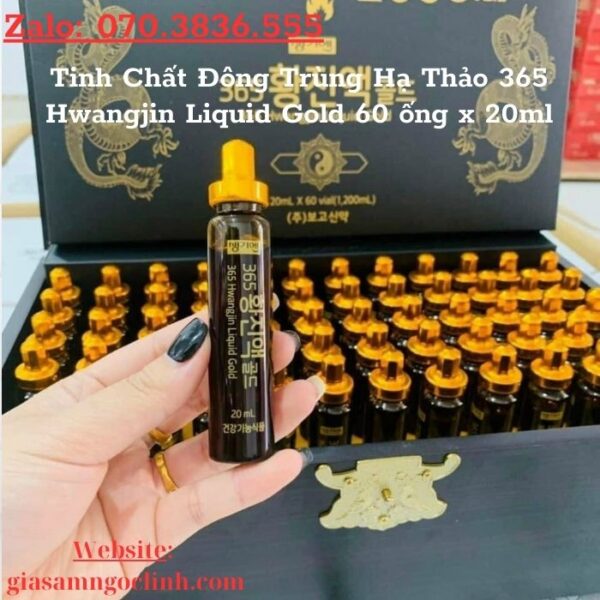 Tinh Chất Đông Trùng Hạ Thảo 365 Hwangjin Liquid Gold 60 ống x 20ml