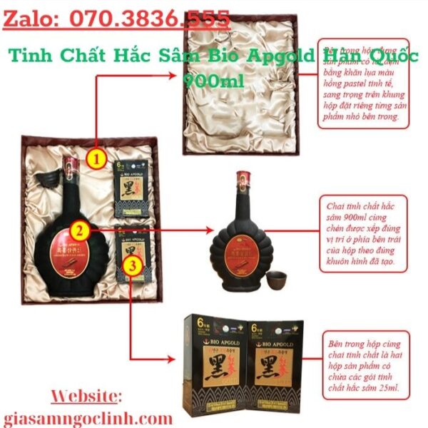 Tinh Chất Hắc Sâm Bio Apgold Hàn Quốc 900ml