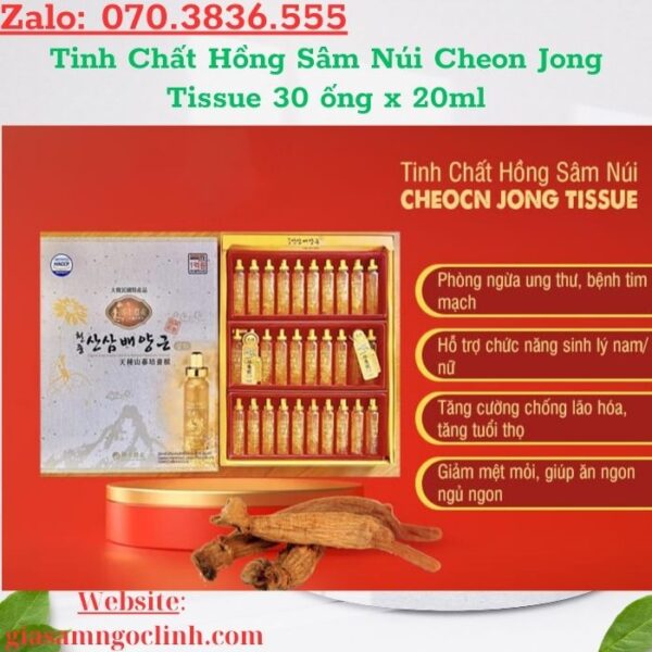 Tinh Chất Hồng Sâm Núi Cheon Jong Tissue 30 ống x 20ml