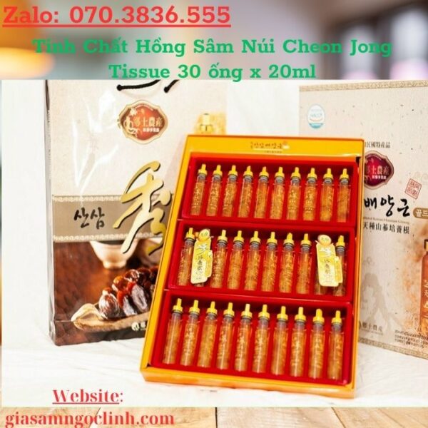Tinh Chất Hồng Sâm Núi Cheon Jong Tissue 30 ống x 20ml