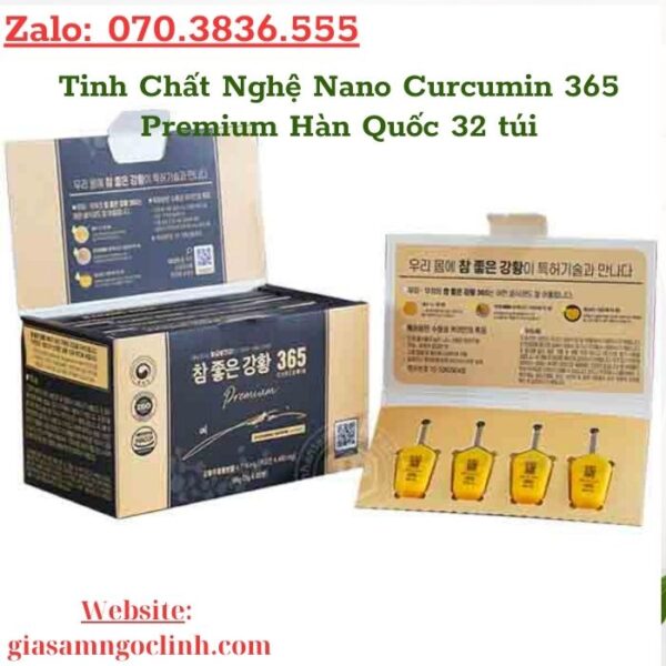 Tinh Chất Nghệ Nano Curcumin 365 Premium Hàn Quốc 32 túi