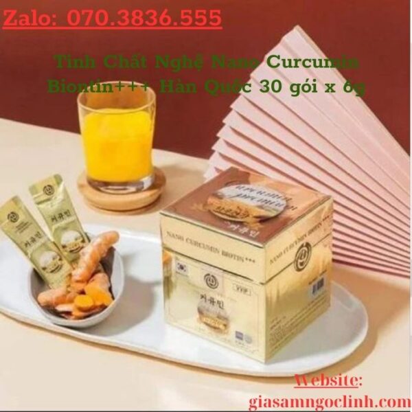 Tinh Chất Nghệ Nano Curcumin Biontin+++ Hàn Quốc 30 gói x 6g
