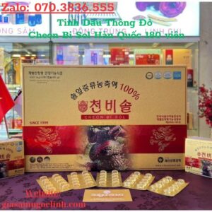 Tinh Dầu Thông Đỏ Cheon Bi Sol Hàn Quốc 180 viên