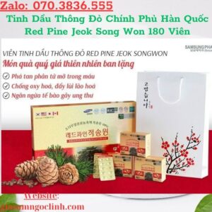 Tinh Dau Thong Do Chinh Phu Han Quoc Red Pine Jeok Song Won 180 Vien 1