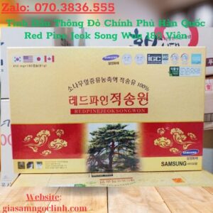 Tinh Dau Thong Do Chinh Phu Han Quoc Red Pine Jeok Song Won 180 Vien 2