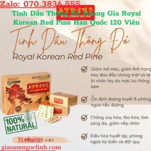 Tinh Dầu Thông Đỏ Hoàng Gia Royal Korean Red Pine Hàn Quốc 120 Viên Tinh Dau Thong Do Hoang Gia Royal Korean Red Pine Han Quoc 120 Vien 1