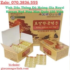 Tinh Dầu Thông Đỏ Hoàng Gia Royal Korean Red Pine Hàn Quốc 120 Viên Tinh Dau Thong Do Hoang Gia Royal Korean Red Pine Han Quoc 120 Vien 2