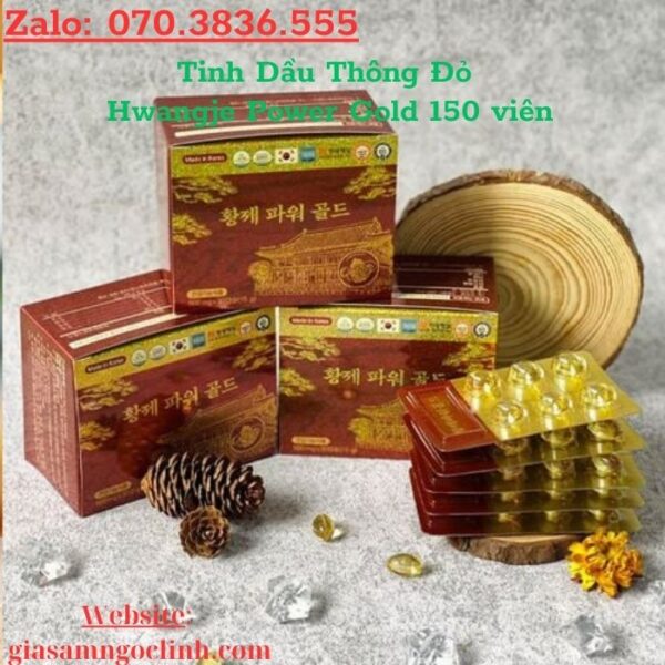 Tinh Dầu Thông Đỏ Hwangje Power Gold 150 viên