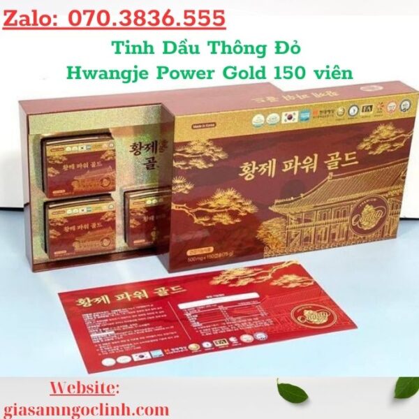 Tinh Dầu Thông Đỏ Hwangje Power Gold 150 viên