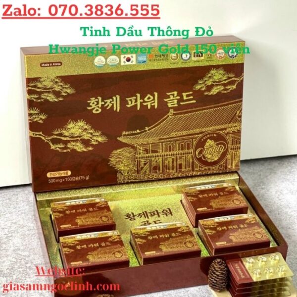 Tinh Dầu Thông Đỏ Hwangje Power Gold 150 viên