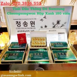Tinh Dầu Thông Đỏ Samsung Cheongsongwon Hộp Xanh 180 viên Tinh Dau Thong Do Samsung Cheongsongwon Hop Xanh 180 vien 3