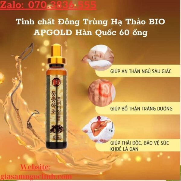 Tinh chất Đông Trùng Hạ Thảo BIO APGOLD Hàn Quốc 60 ống