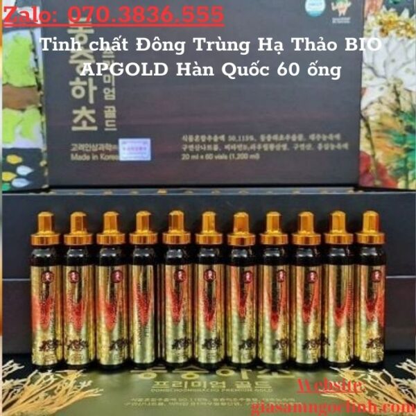 Tinh chất Đông Trùng Hạ Thảo BIO APGOLD Hàn Quốc 60 ống