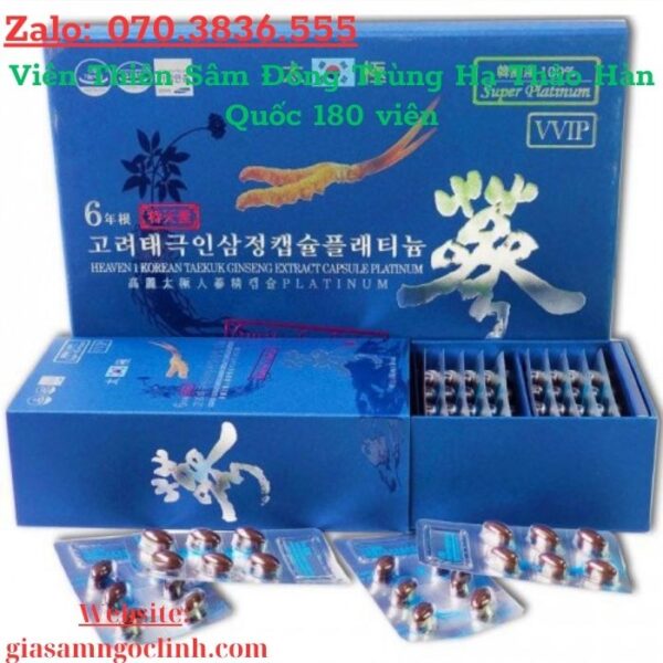 Viên Thiên Sâm Đông Trùng Hạ Thảo Hàn Quốc 180 viên