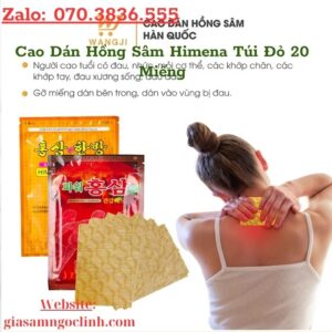 Cao Dán Hồng Sâm Himena Túi Đỏ 20 Miếng Cao Dan Hong Sam Himena Tui Do 20 Mieng 3