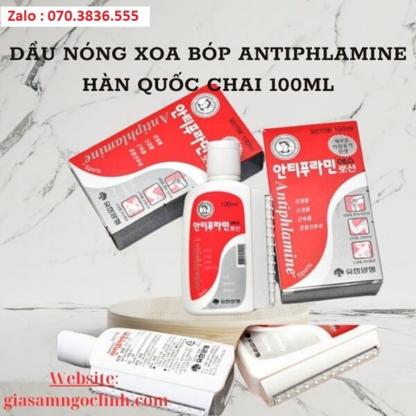Dầu Nóng Xoa Bóp Antiphlamine Hàn Quốc Chai 100ml