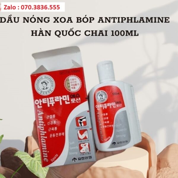 Dầu Nóng Xoa Bóp Antiphlamine Hàn Quốc Chai 100ml