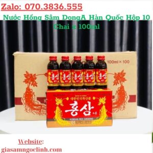 Nuoc Hong Sam DongA Han Quoc Hop 10 Chai x 100ml 3