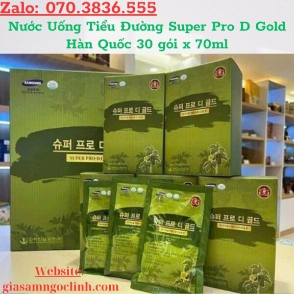 Nước Uống Tiểu Đường Super Pro D Gold Hàn Quốc 30 gói x 70ml