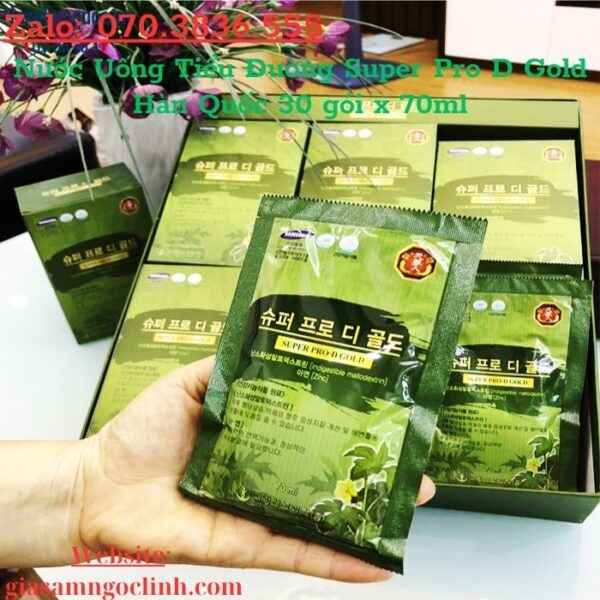 Nước Uống Tiểu Đường Super Pro D Gold Hàn Quốc 30 gói x 70ml