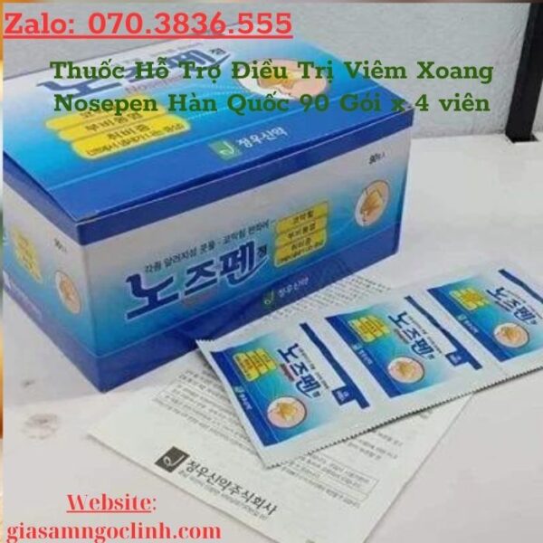 Thuốc Hỗ Trợ Điều Trị Viêm Xoang Nosepen Hàn Quốc 90 Gói x 4 viên