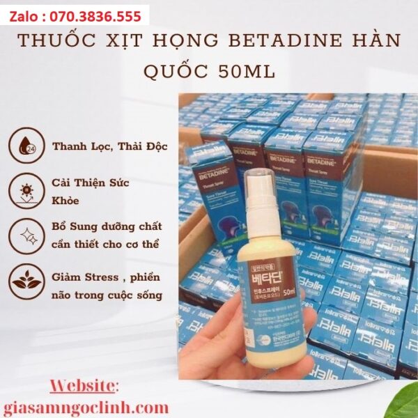 Thuốc Xịt Họng Betadine Hàn Quốc 50ml