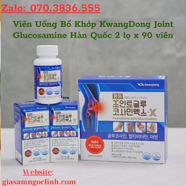Viên Uống Bổ Khớp KwangDong Joint Glucosamine Hàn Quốc 2 lọ x 90 viên