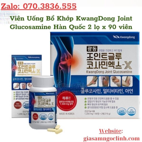 Viên Uống Bổ Khớp KwangDong Joint Glucosamine Hàn Quốc 2 lọ x 90 viên