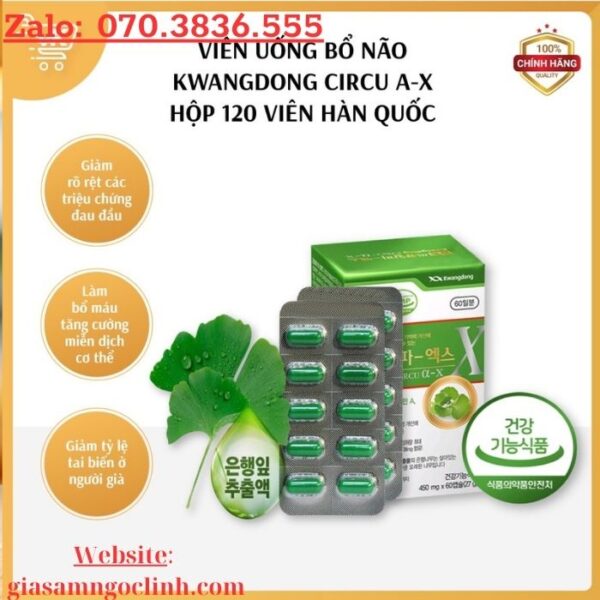 Viên Uống Bổ Não Kwangdong Circu Hộp 120 Viên