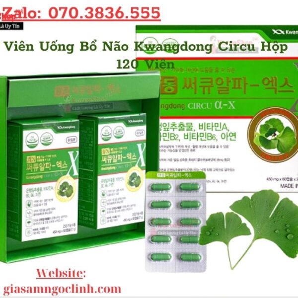 Viên Uống Bổ Não Kwangdong Circu Hộp 120 Viên