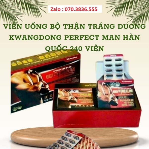 Viên Uống Bổ Thận Tráng Dương Kwangdong Perfect Man Hàn Quốc 240 Viên