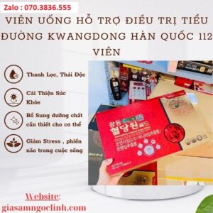 Vien Uong Ho Tro Dieu Tri Tieu Duong Kwangdong Han Quoc 112 Vien 1