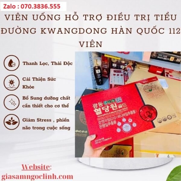 Viên Uống Hỗ Trợ Điều Trị Tiểu Đường Kwangdong Hàn Quốc 112 Viên