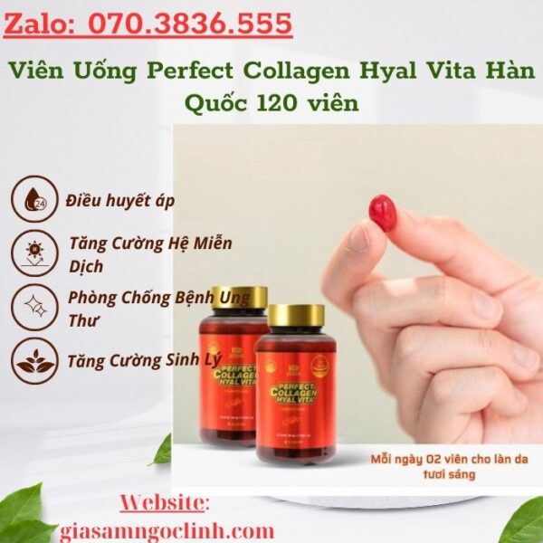 Viên Uống Perfect Collagen Hyal Vita Hàn Quốc 120 viên