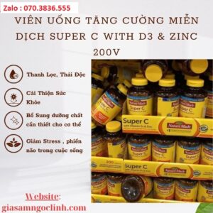 Vien Uong Tang Cuong Mien Dich Super C With D3 Zinc 200v 1